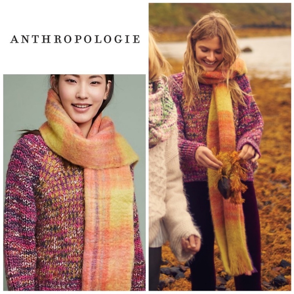 NWT Anthropologie Mattie Plaid Scarf